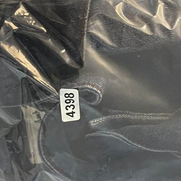 Aaron & Amber Denim Top Womens Large Blue Puff Sleeve Tie Neck Snap Button Heavy - Picture 15 of 16